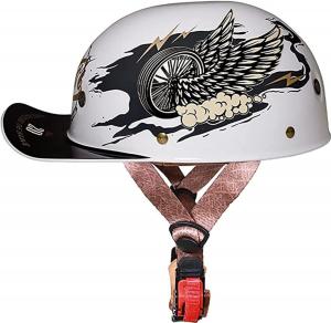 Шлем-бейсболка TBTBZXCV открытый, белый / черный