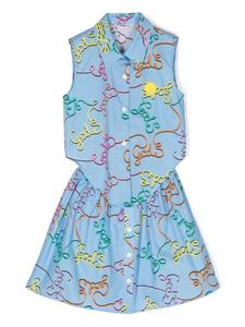 Gcds Kids комплект из жилета и юбки с логотипом, синий