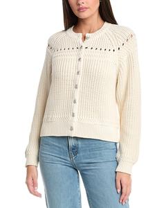 Rag & bone Kathryn Кардиган с шерстяной отделкой, белый