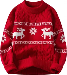 Мужской свитер классический вязаный с круглым вырезом