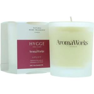 Aroma Works Uplift Hygge Candle Lemongrass and Wood 100% Pure Essential Oils Aromaworks