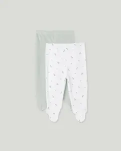 Набор из двух детских гетр Cotton Juice, зеленый