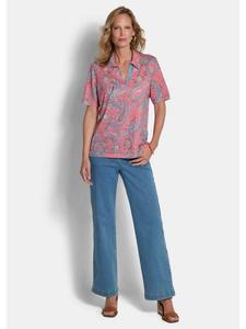 GOLDNER Рубашка-блузка с узором пейсли кораллового цвета / с узором
