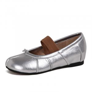 TATAYA Серебряные балетки Мэри Джейн, цвет Silver