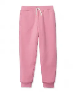 Детские утепленные спортивные штаны с высоким ворсом Lands' End, розовый