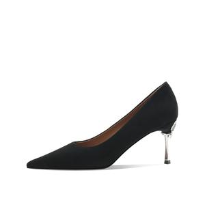 Rosa Bianca Женские черные туфли на высоком каблуке с овчинной стелькой, цвет Black (Sheepskin Insole)