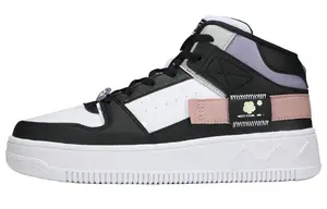 Кеды, скейтборд обувь женская средняя высота черный/белый 361°