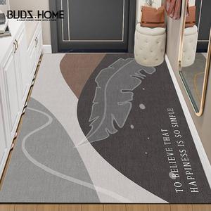 Budis Ковер 60х90 см для прихожей, утолщенный, влагонепроницаемый, нескользящий, простой стиль, настраиваемый и режущийся, легко чистится, устойчив к загрязнениям