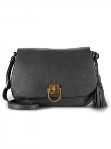 Сумка через плечо из ситцевой кожи, 25 см, черного цвета PICARD