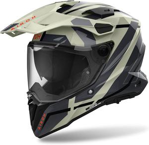 Мотоциклетный шлем Airoh Commander 2 Composite Carbon Fiber Adventure Offroad, Gloss Mavick Olive