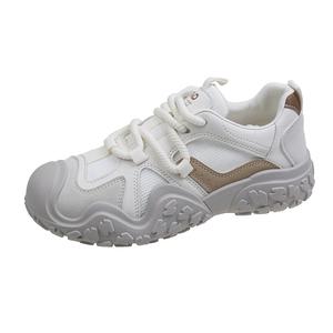 JimiXiong Женские бежевые кроссовки Low Top Chunky, цвет Beige