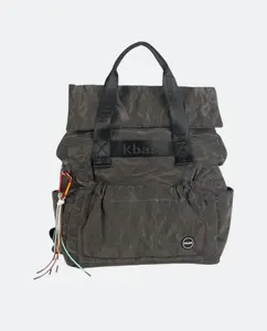 Большой нейлоновый рюкзак на молнии Kbas, серый