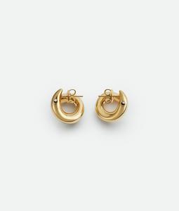 Маленькие серьги sardine BOTTEGA VENETA, желтое золото