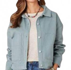 Куртка с длинными рукавами и карманами на пуговицах цвета пыльного сланца Democracy, Dusty Slate