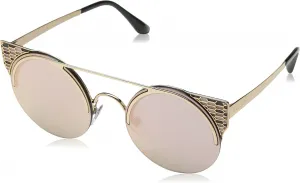 Женские солнцезащитные очки Bvlgari BV6088, розовое золото/серый зеркальный цвет, розовое золото, 54 мм