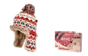 Флисовая акриловая шерстяная шапка женская KENMONT, 9385-Темно-синий (Праздничная упаковка)