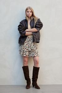 Мини-Юбка с воланами H&M, бежевый