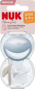 Соска Mommy Feel силиконовая синяя/кремовая размер 1 0-9 месяцев 2 шт. NUK