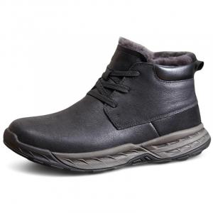 Теплые, износостойкие, нескользящие, мужские зимние ботинки Devanro, Black