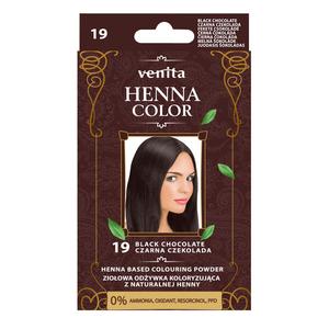 Травяной кондиционер для волос с хной 19 черный шоколад, 75 г Venita Henna color, цвет 19 czarna czekolada