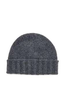 Кашемировая шапка бини в рубчик Drumohr, серый