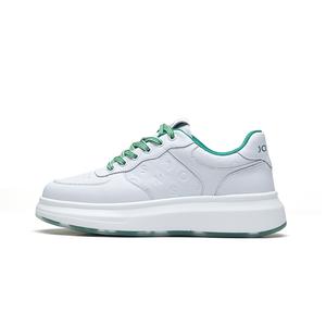 Низкие скейтерские кроссовки мужские JOSINY, бело-зеленые
