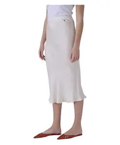 Юбка миди однотонная, прямого кроя. Kocca, белый