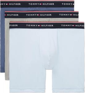Мужские трусы-боксеры Tommy Hilfiger Micro Classics, 3 пары, Breezy Blue, Grey Heather, Faded Indigo