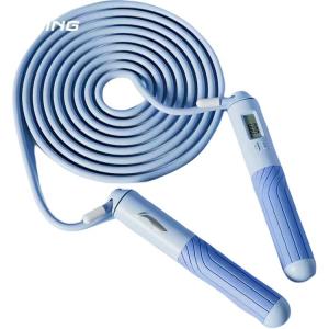 Профессиональная электронная скакалка для гоночных соревнований с подсчетом прыжков для студентов материал ручки abs, качество троса pvc, стальной трос LINING, Blue[Four Modes/Accurate Counting/No Knots/No Wrapped]