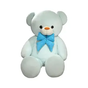 Милый плюшевый медвежонок с дизайном для питомцев, очаровательная исцеляющая ледяная сердце-бантик, размеры 80см/100см/130см/160см PUDOWRABBIT, синий