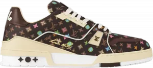 Кроссовки Louis Vuitton Trainer 'Mocha Multi-Color Monogram', коричневый