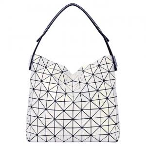ISSEY MIYAKE Сумка через плечо из поливинилхлоридной смолы большая женская жемчужно-белая
