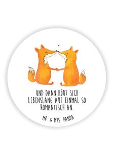 Mr. & Mrs. Panda Магнитные лисы с любовным посланием белого цвета