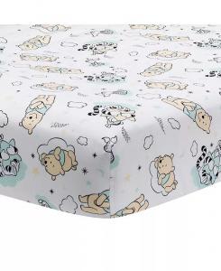 Белая простыня для кроватки Disney Baby Winnie the Pooh Hugs Lambs & Ivy, белый