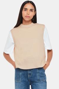 Шерстяная майка без рукавов Whistles, бежевый