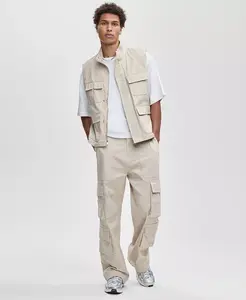 Мужские свободные холщовые брюки-карго Mode of One, коричневый/бежевый