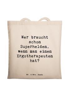 Mr. & Mrs. Panda Сумка-шоппер кремового цвета с надписью «Герой-эрготерапевт»