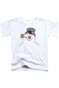 Футболка с мордочкой снеговика Фрости для малышей с коротким рукавом Gildan, белый