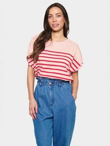 Джемпер Mila с коротким рукавом в полоску Saint Tropez, Pink/Multi