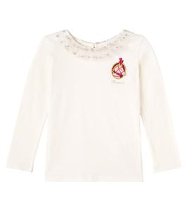 Футболка Tidjany из хлопка с аппликацией и декоративными элементами Bonpoint, Upb Ivoire