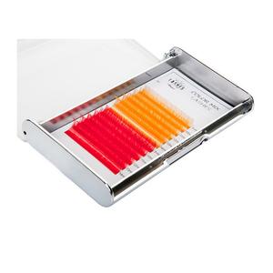 Ресницы Color Mix - Красные, 0.07, D Looksus Lashes