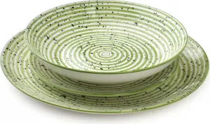 Набор столовых приборов Stripes Green, 18 предметов Mondex