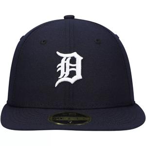 Мужская бейсболка New Era Navy Detroit Tigers Authentic Collection для дома с низким профилем 59FIFTY.