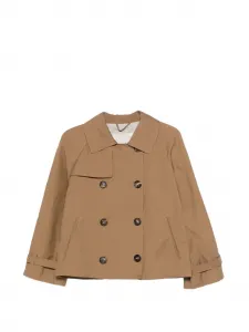 Двубортный плащ-жакет Max Mara, коричневый