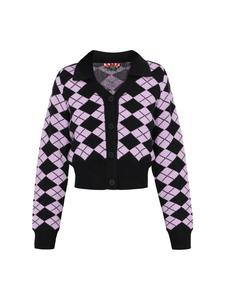 Женский кардиган черного лилового цвета myMo ROCKS