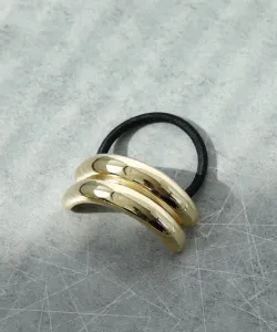 Резинка для волос Three Four Time/Double Metal Curve, цвет Gold