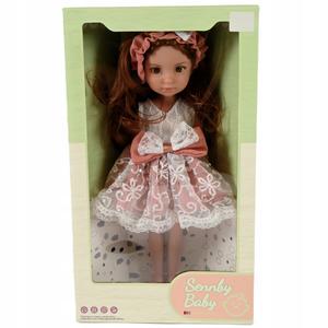 Кукла Брюнетка 34См Как Живое Реалистическое Лицо Розовое Платье Midex