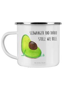 Кружка для беременных с авокадо и надписью на белом фоне Mr. & Mrs. Panda