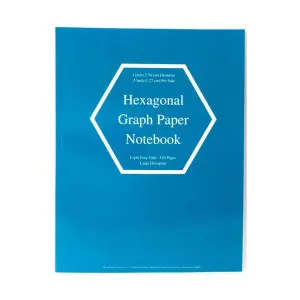 Шестиугольный блокнот с миллиметровой бумагой, светло-серая сетка, диаметр 1 дюйм, Hex Grid Notebooks (Merch Edge)