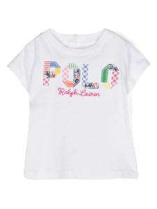 Ralph Lauren Kids футболка с вышитым логотипом, белый